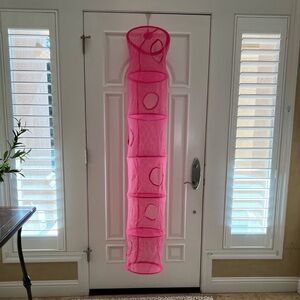 Pink Hanging Mesh Organizer
